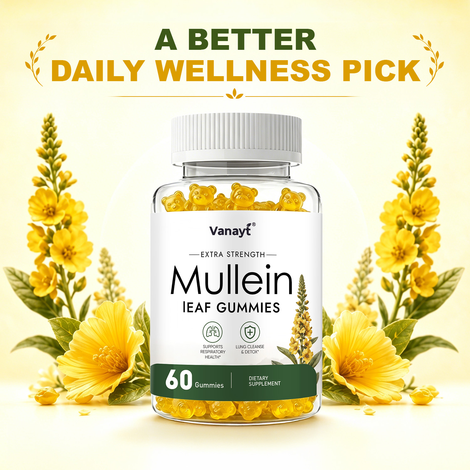 2000mg Mullein Leaf Gummy Supp - огляд і ціна Health Wellness Gummies