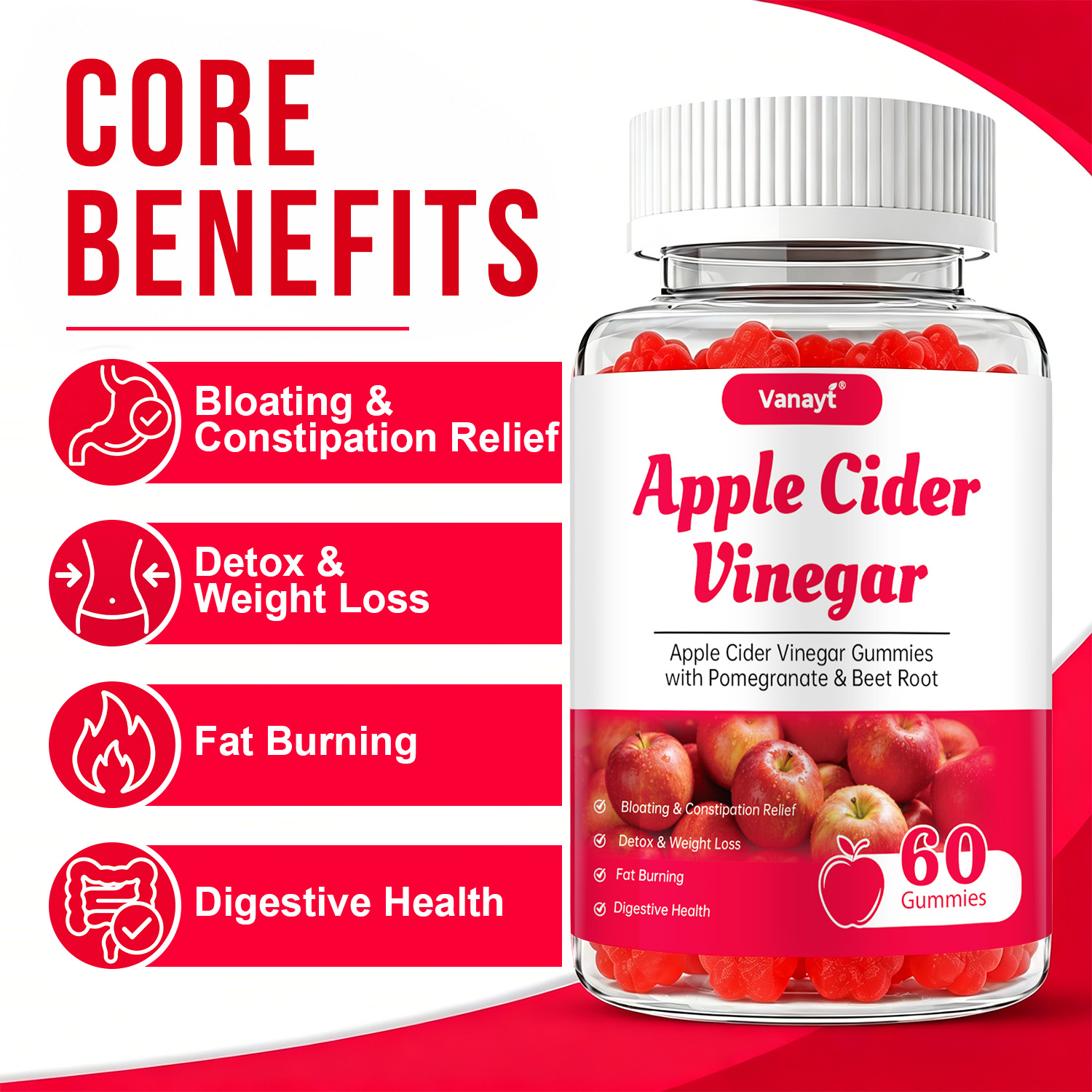 Apple Cider Vinegar Gummies wi - огляд і ціна Health Wellness Gummies