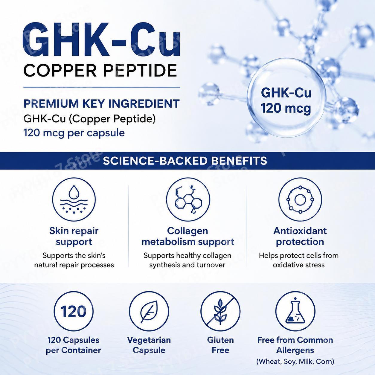 GHK-Cu Copper Peptide Suppleme - огляд і ціна Health Wellness & Nutrition Center Llc