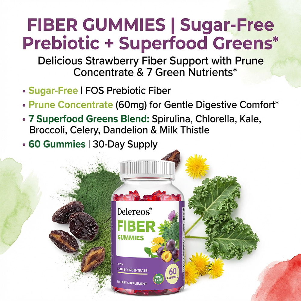 Sugar-Free Prebiotic Fiber Gum - огляд і ціна Health Wellness Gummies