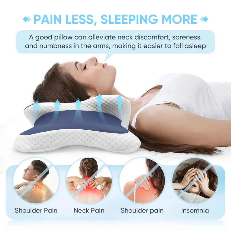 Memory Foam Pillow Cervical Pi - огляд і ціна Neck Traction Pillow