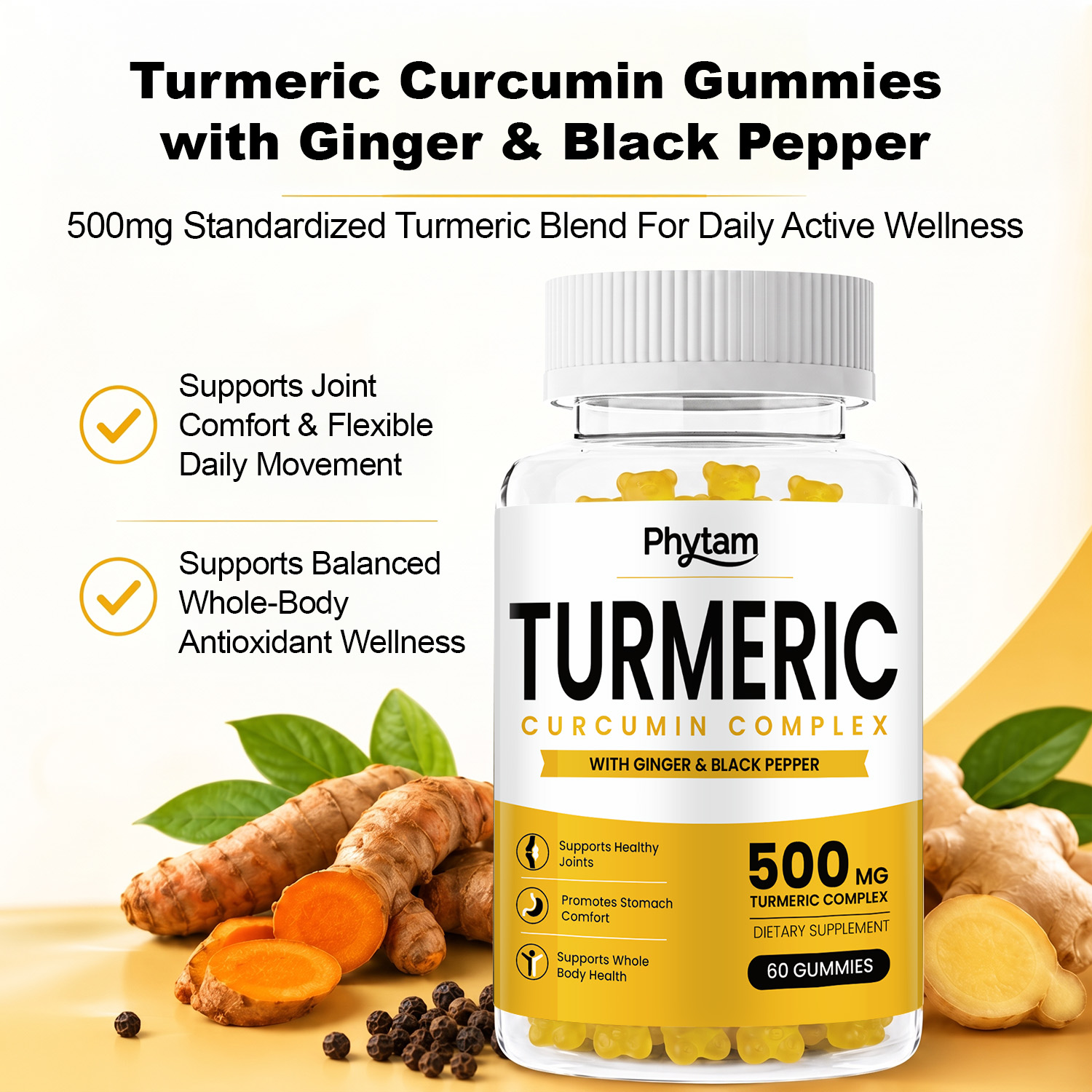 Turmeric Curcumin Gummies With - огляд і ціна Health Wellness Gummies