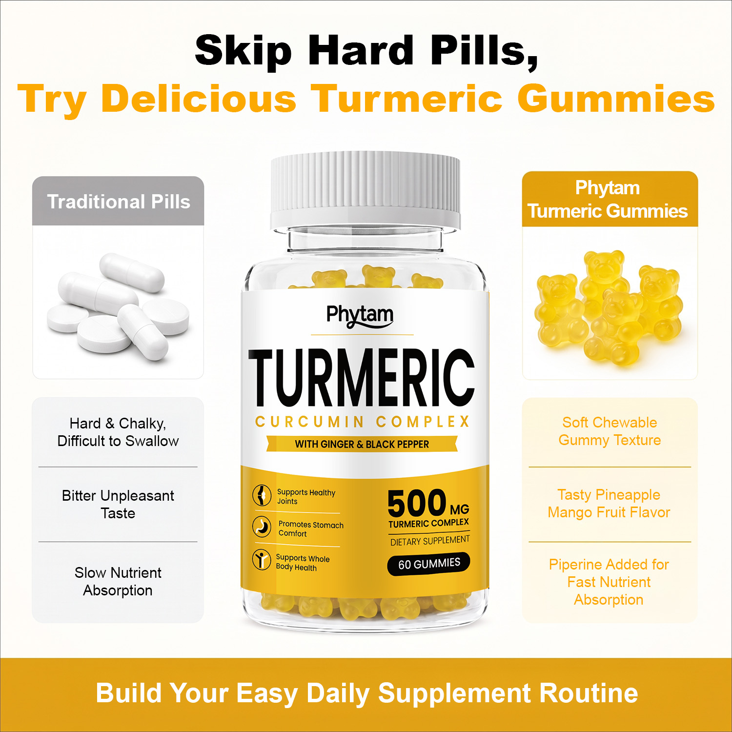 Turmeric Curcumin Gummies With - огляд і ціна Health Wellness Gummies