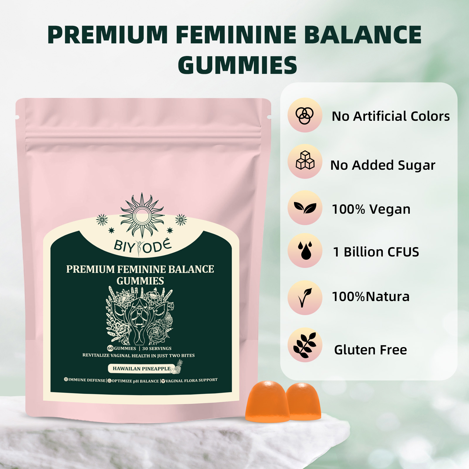 Premium Feminine Balance Gummi - огляд і ціна Health Wellness Gummies